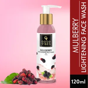 Good Vibes Mulberry Lightening Face Wash | Cleansing, Brightening | With Papaya | No Parabens, No Mineral Oil, No Animal Testing (120 ml)