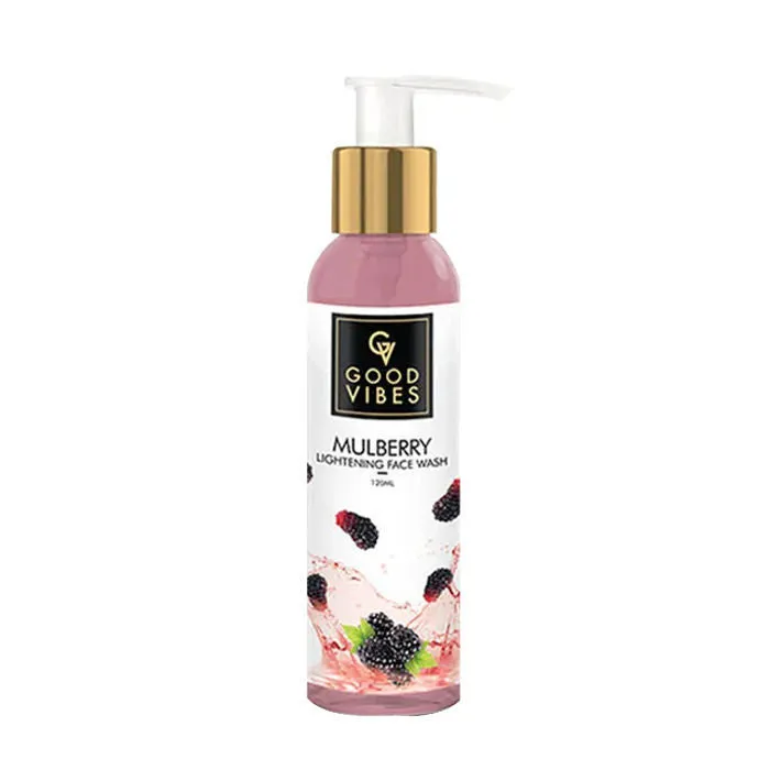 Good Vibes Mulberry Lightening Face Wash | Cleansing, Brightening | With Papaya | No Parabens, No Mineral Oil, No Animal Testing (120 ml)